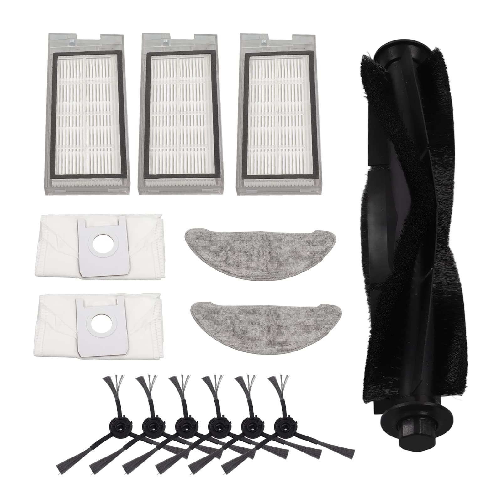 Tgoon Robot Vacuum Cleaner Accessory Kit - ABS Fiber & Silicone Dust Bag Replacement Parts for Efficient Cleaning | Perfect for Home, Office, and Pet Hair Removal