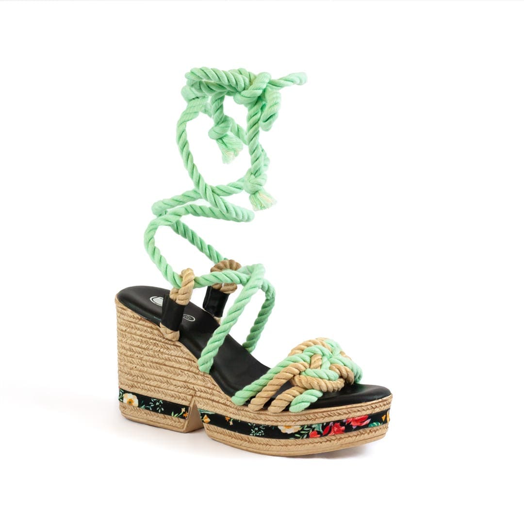 Eva Vegan Cotton Cord Wedge Sandals for Women - Comfortable Summer Beach Slides with Adjustable Straps | Perfect for Casual Outings, Vacations, and Poolside Lounging