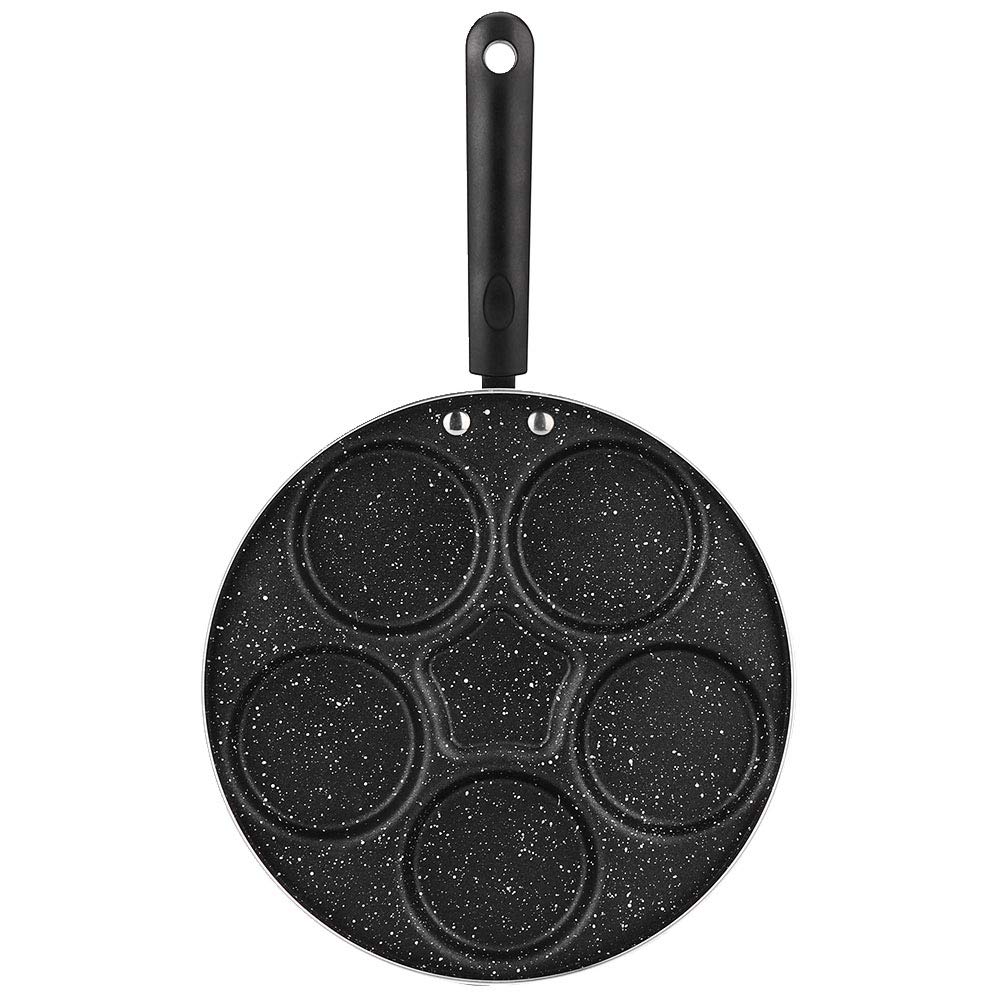 OhhGo 5-Hole Nonstick Frying Pan for Eggs - Perfect Breakfast Cookware for Pancakes, Omelets & Crepes - Ideal Home Kitchen Essential for Quick Morning Meals
