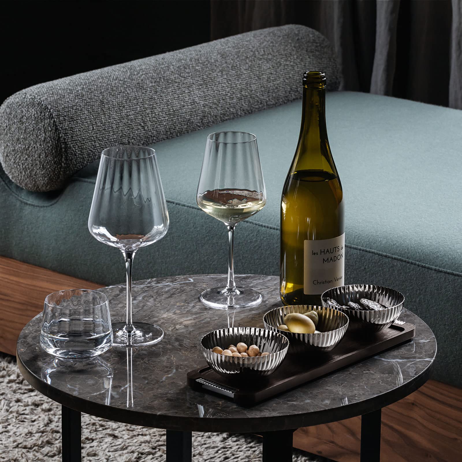 Georg Jensen Bernadotte Red Wine Glasses - Set of 6 Crystal Stemware for Fine Dining & Entertaining - Perfect for Dinner Parties, Weddings & Wine Tasting Events