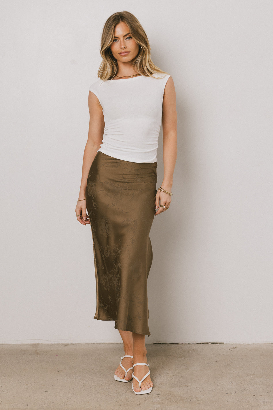 Leia Women's Cap Sleeve Basic T-Shirt - Soft Cotton Crew Neck Casual Top in Cream | Perfect for Everyday Wear, Layering & Office Outfits