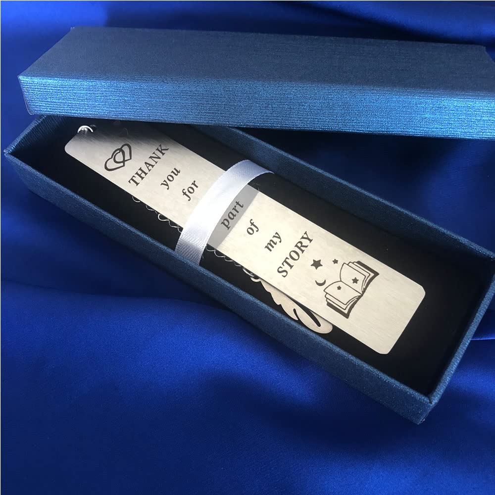 Personalized Metal Bookmarks for Women - Unique Birthday, Christmas & Retirement Gifts for Book Lovers, Students & Teachers - Thank You for Being... Thoughtful Page Markers & Stocking Stuffers for Friends - Perfect for Reading, Book Clubs & Gift-Giving Occasions