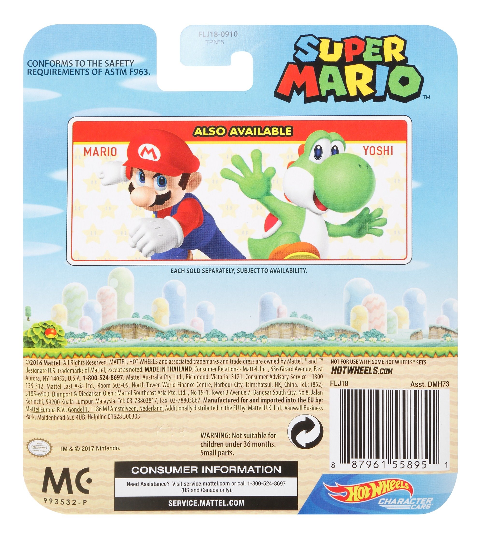 Hot Wheels Yoshi Vehicle 1:64 Scale Die-Cast Toy Car - Collectible Nintendo Mario Kart Inspired Miniature for Kids & Adults - Perfect for Display, Play & Racing Games