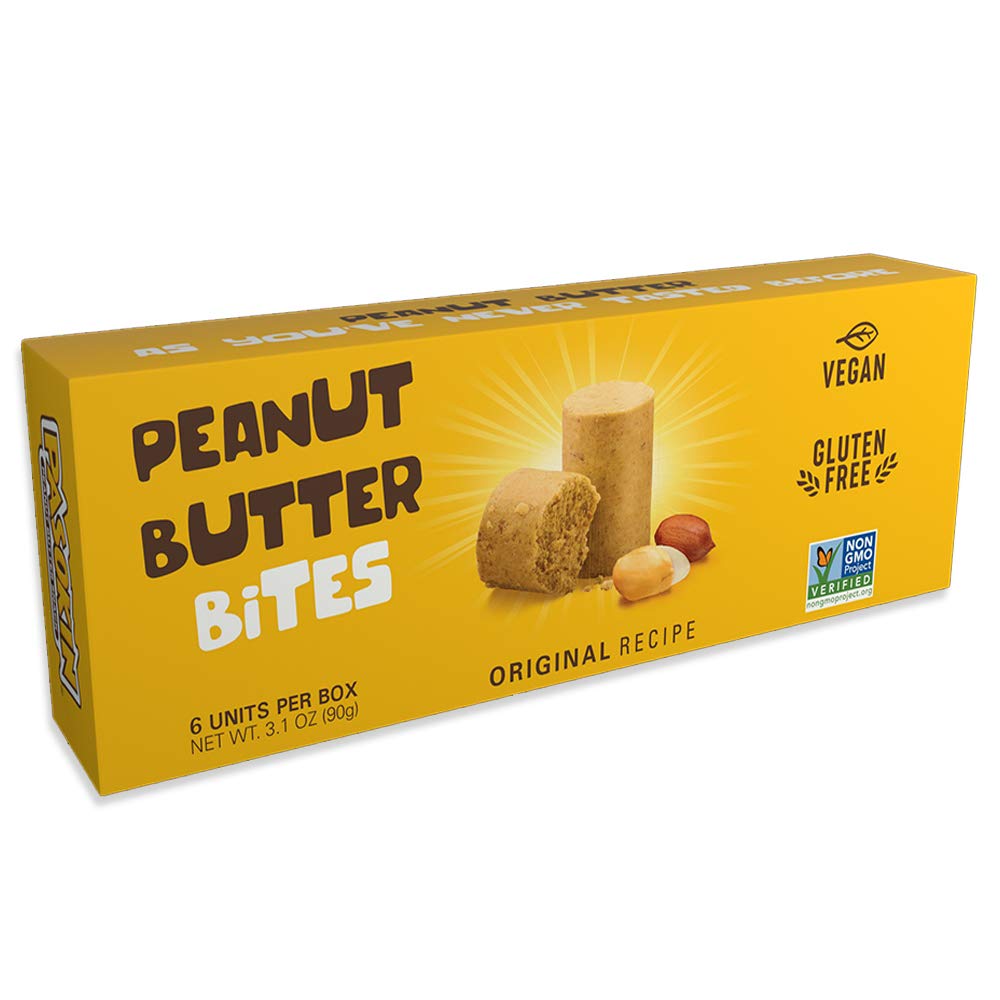 PASOKIN Natural Peanut Butter Snack - Crunchy & Creamy PB Bites | Gluten Free, Vegan Protein Snacks | USA Made Pacoca, 6 Boxes (36 Bites) | Perfect for On-the-Go Snacking, Office Treats & Healthy Desserts