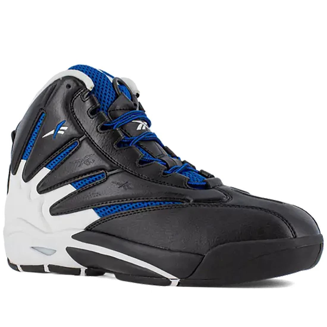 Blast Composite Toe Work Boots for Men - Black, Blue & White Safety Shoes - Durable & Comfortable for Construction, Warehouse & Outdoor Work