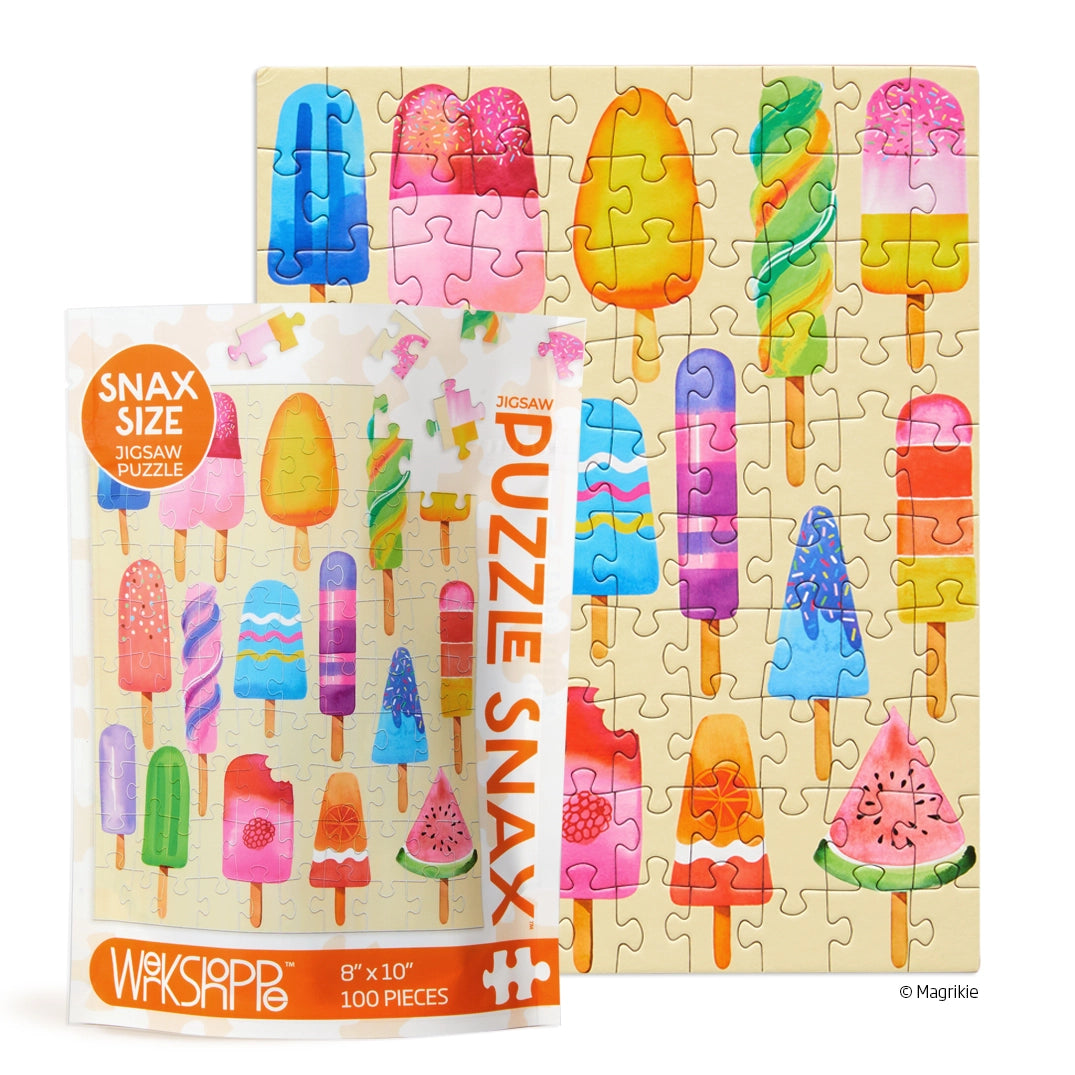Popsicle Party 100 Piece Puzzle Snax - Fun Ice Cream Themed Jigsaw Puzzle for Kids & Adults - Perfect for Family Game Nights & Birthday Party Activities