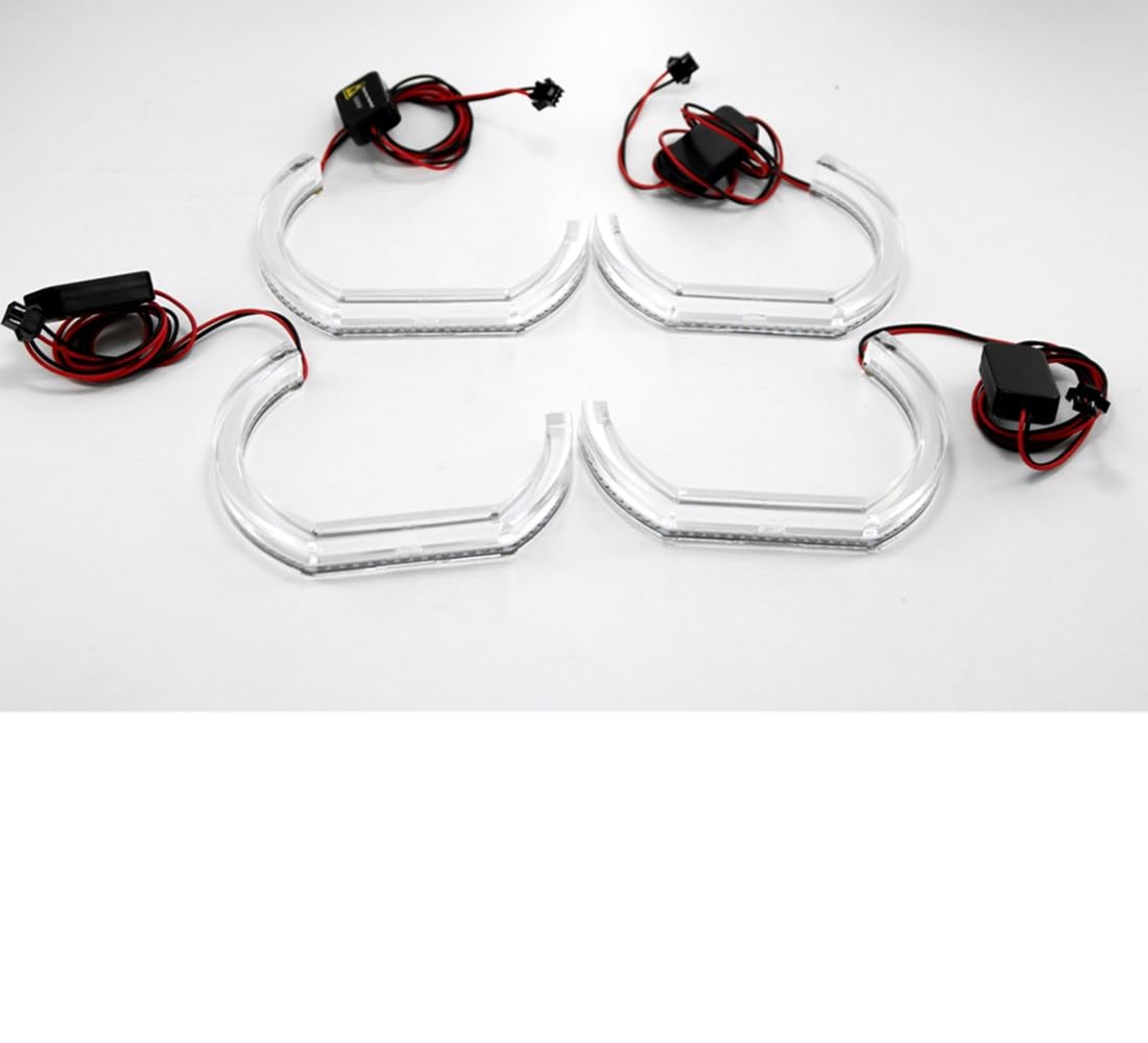 BMW 3 Series E90 E92 E93 M3 Angel Eyes Headlights - DTM Style LED Daytime Running Lights for Enhanced Visibility