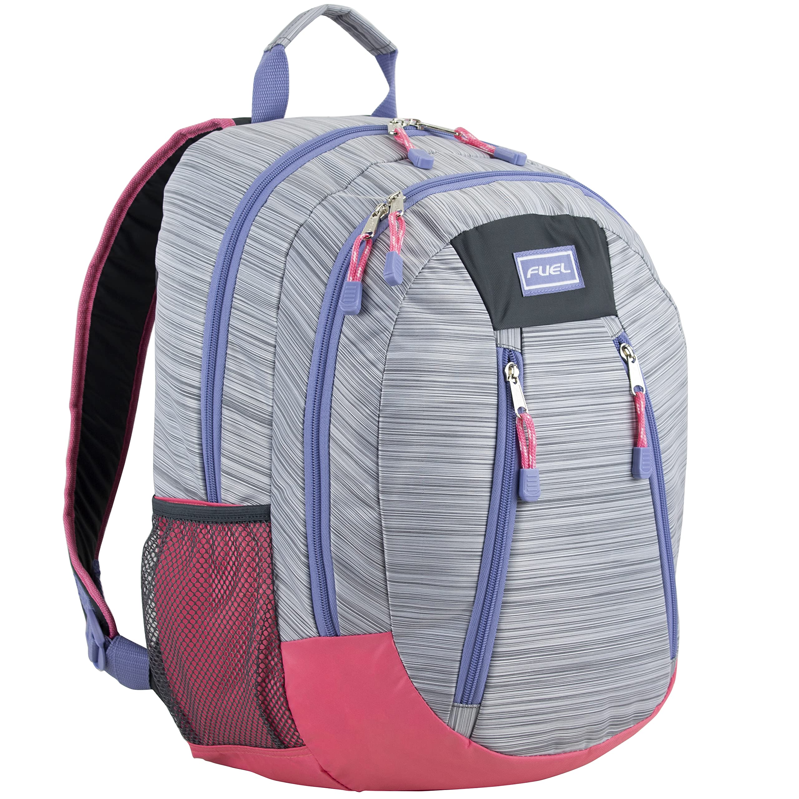 FUEL Sport Multi-Functional Water-Resistant Backpack - Carry On Luggage, Gym Bag & Weekender for Travel, Workout & Daily Use - Grey Delight