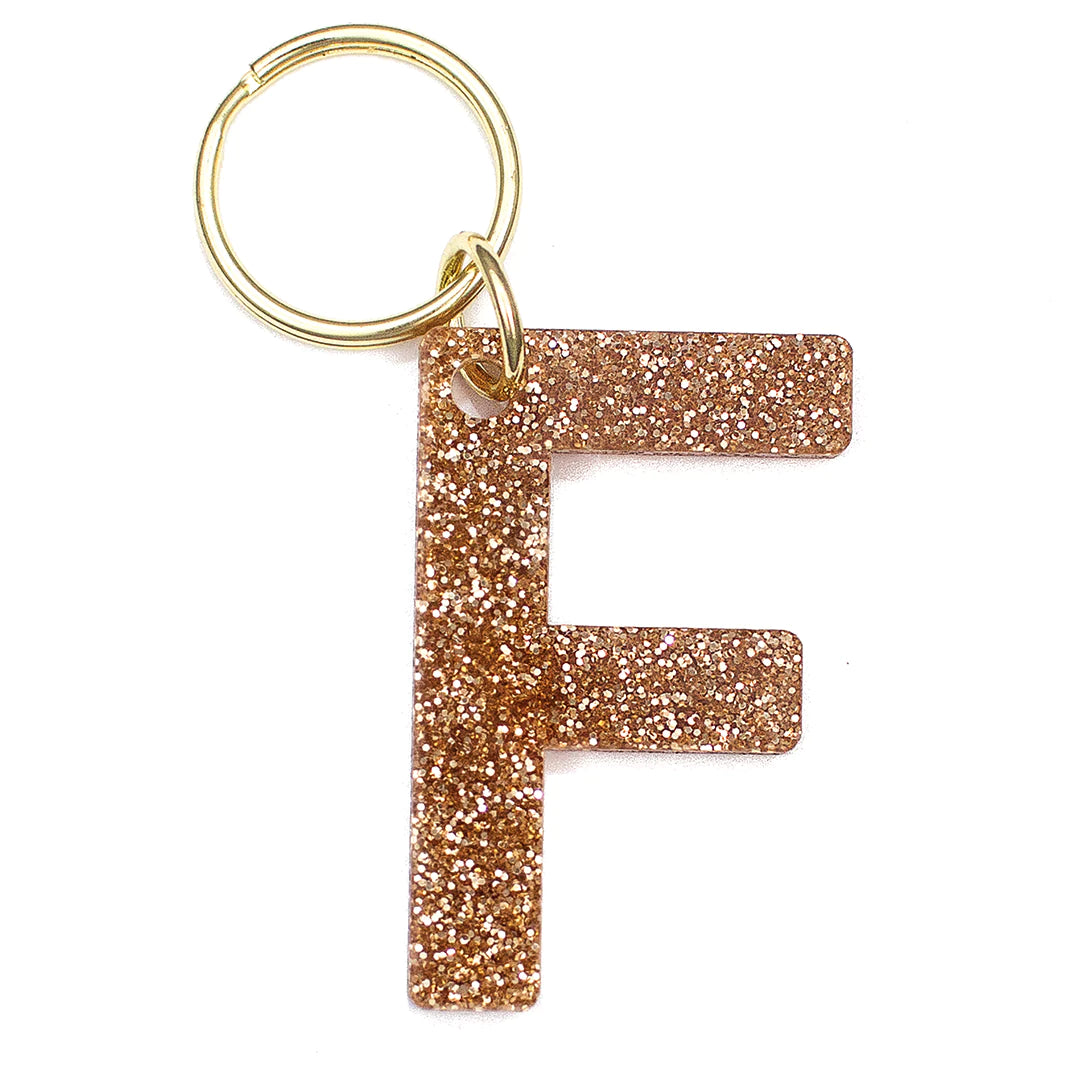 Sparkle Letter Keychain - Personalized Initial Keyring for Women & Girls - Perfect for Backpacks, Purses & Gifts - Trendy Alphabet Jewelry Accessory