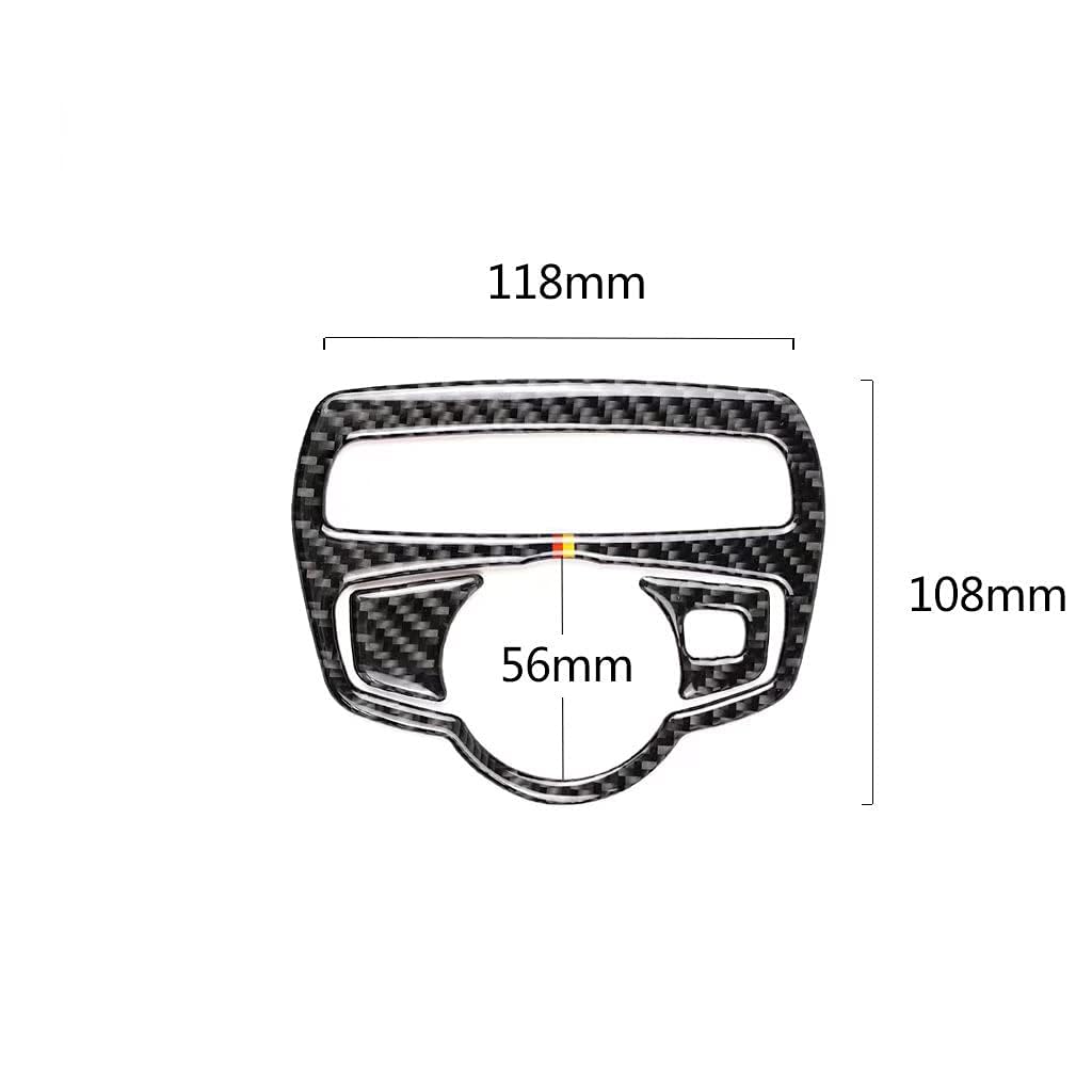 Mercedes-Benz C E Class GLC W213 W205 X253 2015-2021 Carbon Fiber Headlight Switch Frame Trim Sticker - Black Interior Upgrade for Enhanced Luxury Driving Experience