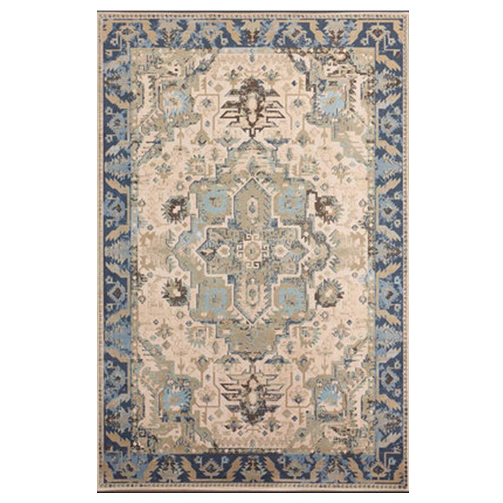 Vintage American Carpet Rug Mat - 10mm Thick Soft Bedside Blanket, 47x63 Inches (120x160cm) for Living Room, Coffee Table & Bedroom Decor | Non-Slip Floor Mat for Home & Office