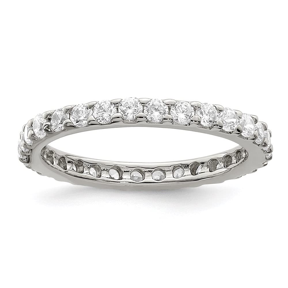 925 Sterling Silver White Cubic Zirconia Engagement Ring - Wedding Band for Women, Size 8 | Elegant Promise & Anniversary Jewelry Gift for Her | Perfect for Proposals, Weddings & Special Occasions