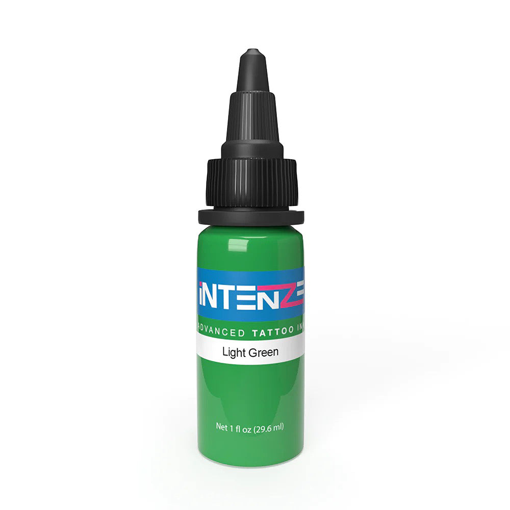 Light Green Intenze Tattoo Ink - Professional Tattoo Supplies for Artists - Various Sizes Available - Perfect for Tattooing, Body Art & Permanent Makeup