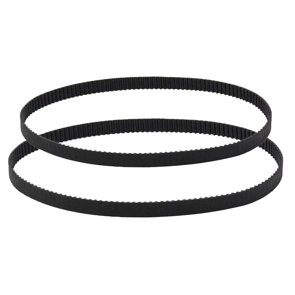 2 Pcs GT2 2mm Pitch 6mm Wide Rubber Timing Belt for 3D Printer CNC Machines (200mm+158mm) - Perfect for DIY 3D Printing, CNC Routing, and Robotics Projects