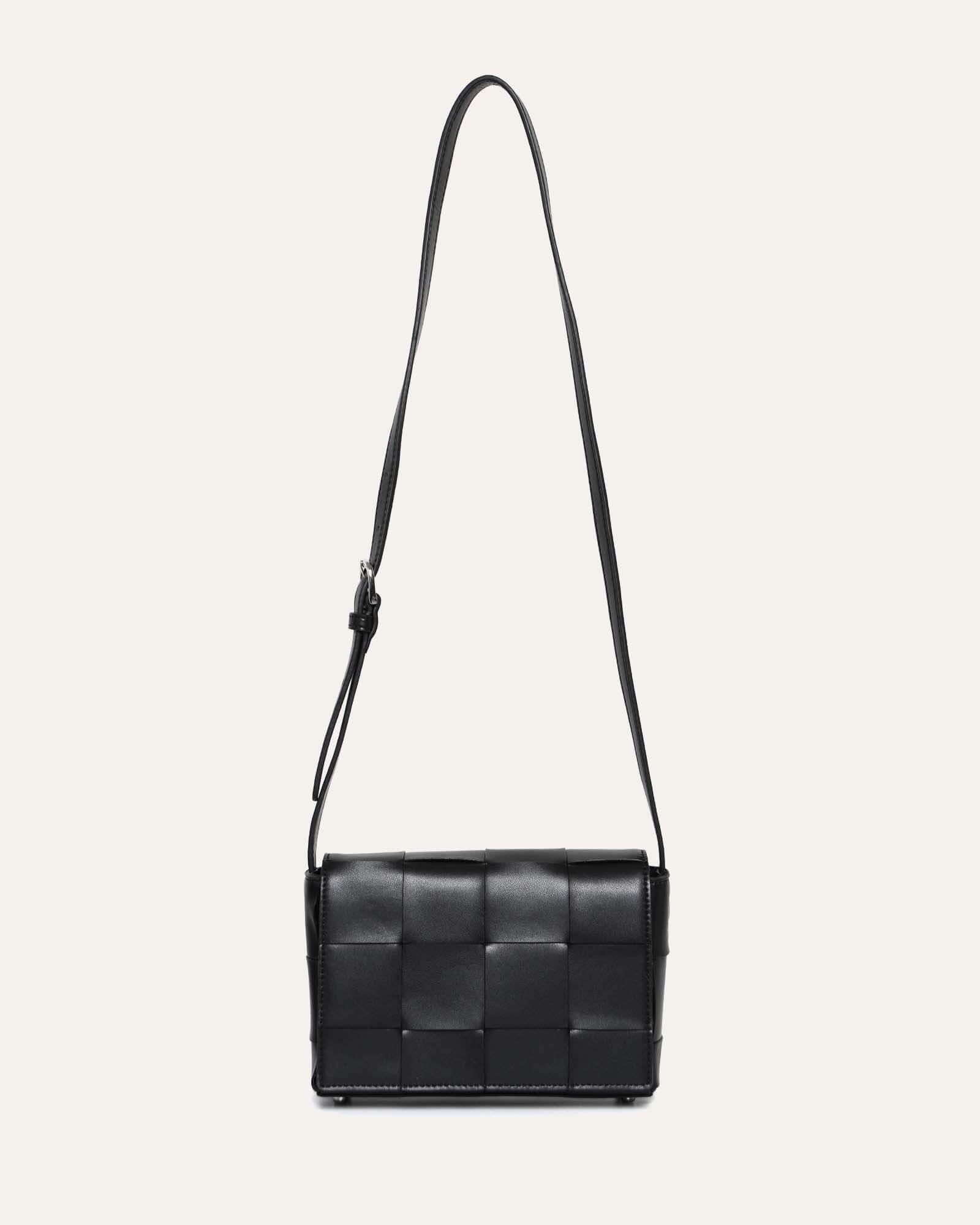 Honey Crossbody Bag for Women - Genuine Black Leather Purse, Small Shoulder Bag for Everyday Use, Travel & Shopping