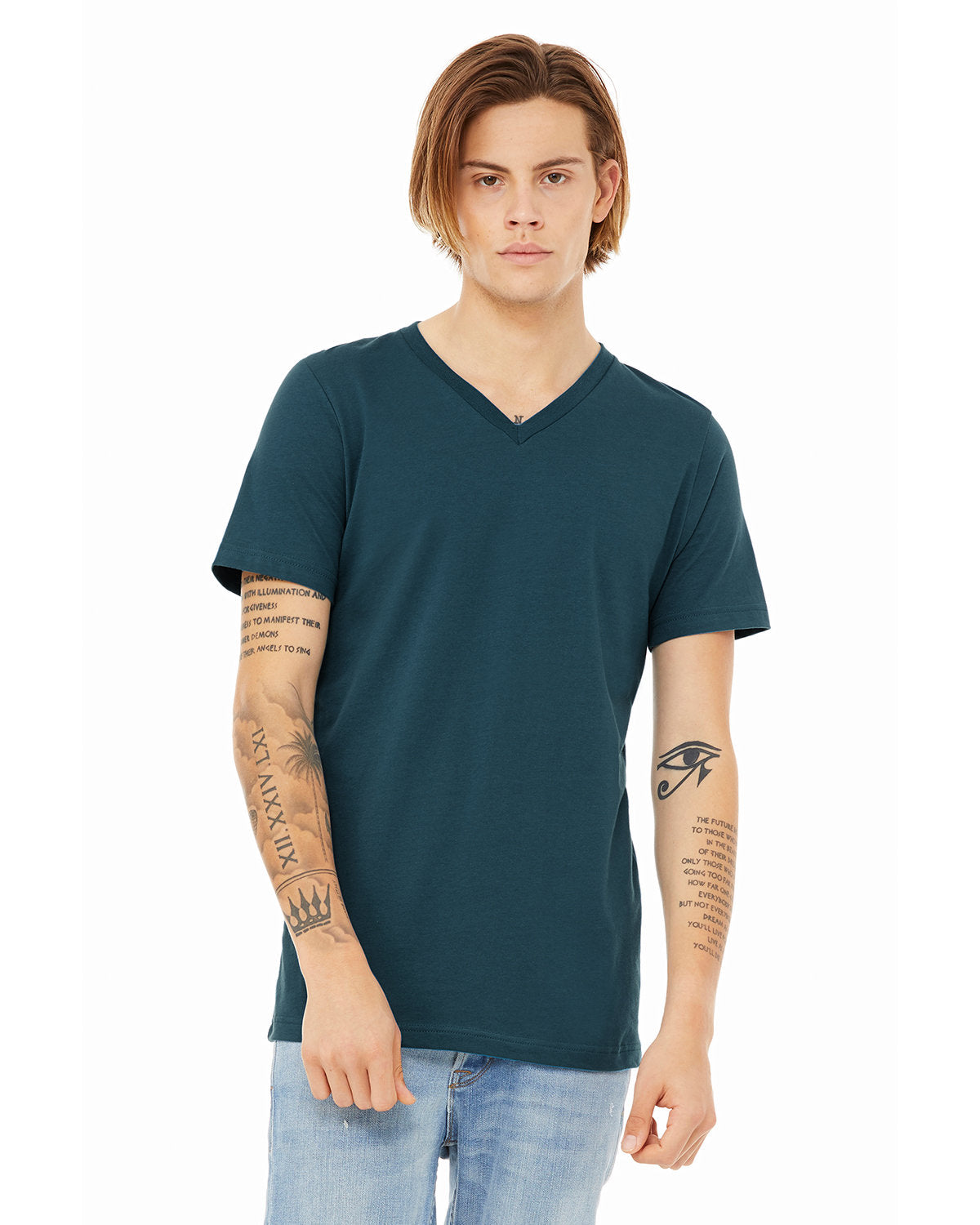 Bella + Canvas 3005 Unisex Jersey Short Sleeve V-Neck T-Shirt | Soft Cotton Tee for Men & Women | Perfect for Casual Wear, Screen Printing & Everyday Outfits