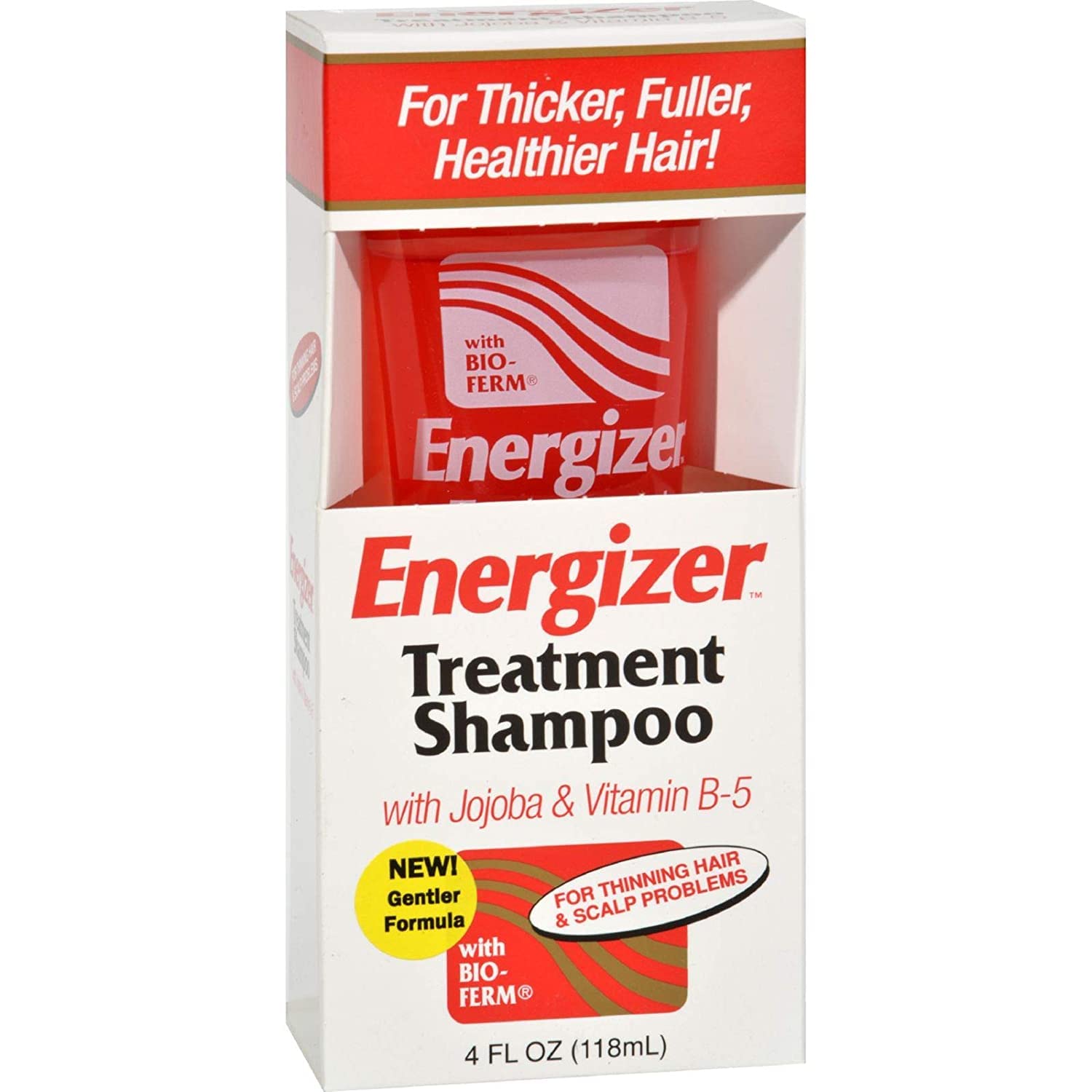 Hobe Labs Energizer Treatment Shampoo for Hair Growth - 4 fl oz Volumizing & Strengthening Formula - Perfect for Thinning Hair & Scalp Care at Home