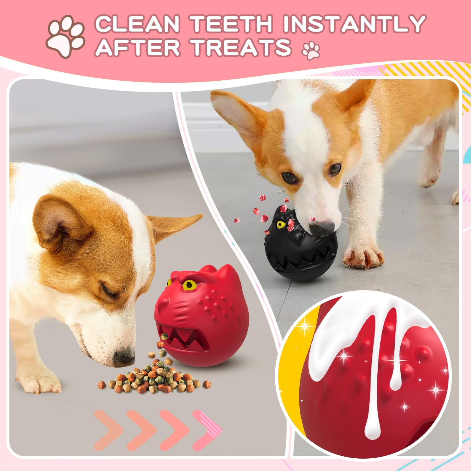 Durable Indestructible Dog Chew Toys for Aggressive Chewers - Tough Squeaky Interactive Toys for Large & Medium Breed Dogs (Red) - Perfect for Playtime, Training & Anxiety Relief