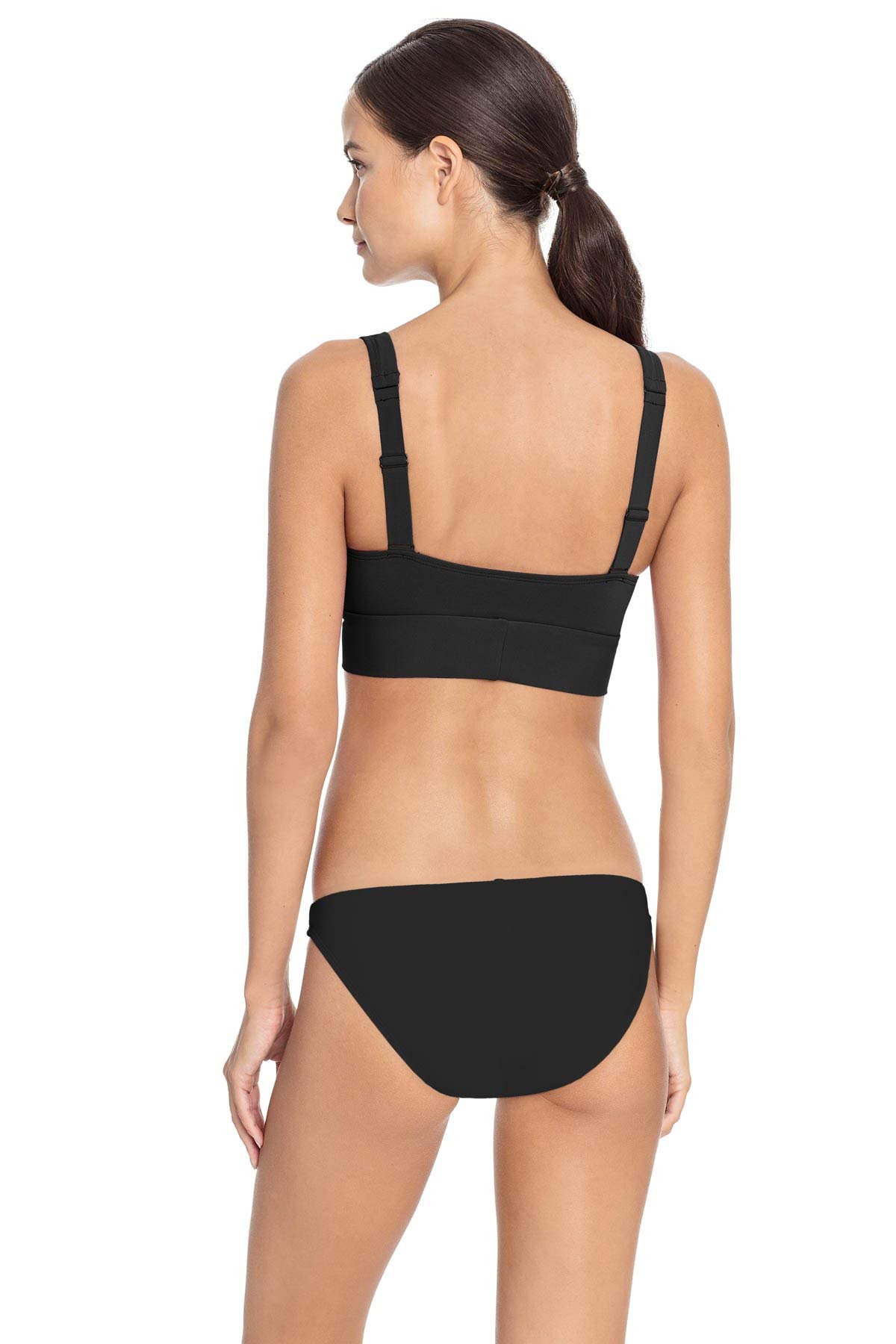 Robin Piccone Women's Ava Tie Front Bikini Top - Stylish Swimwear for Beach & Pool - Perfect for Summer Vacations, Swim Parties and Tropical Getaways