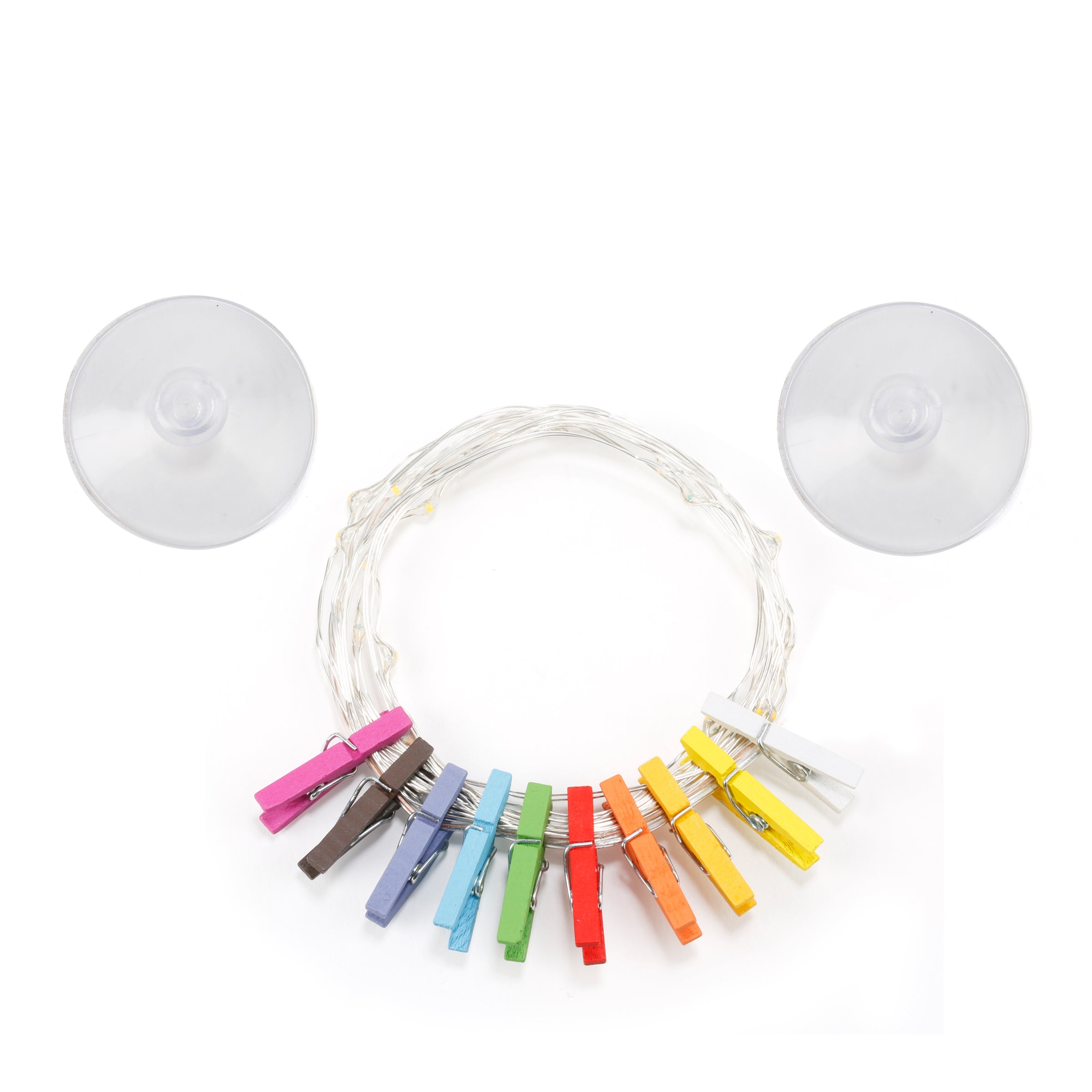 Mini Clothespin String Lights - 20ft Fairy Lights with 20 Clips for DIY Wedding, Party, Nursery Decor - Battery Operated Decorative String Lights for Bedroom, Garden, Christmas Tree