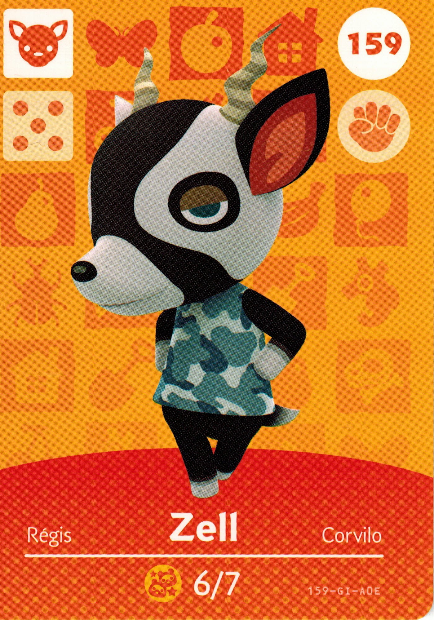 Nintendo Animal Crossing Happy Home Designer Amiibo Card - Zell #159/200 (USA Version) - Collectible Trading Card for Nintendo Switch & 3DS Games - Perfect for Fans and Gaming Enthusiasts
