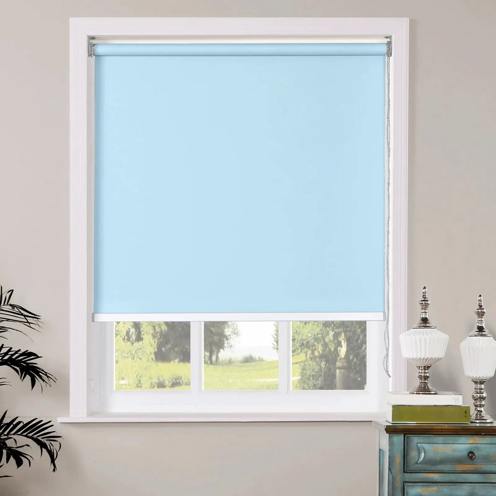 Owen Blackout Loop Control Fabric Roller Shade - Light Blocking Window Treatment for Bedroom & Home Office (36