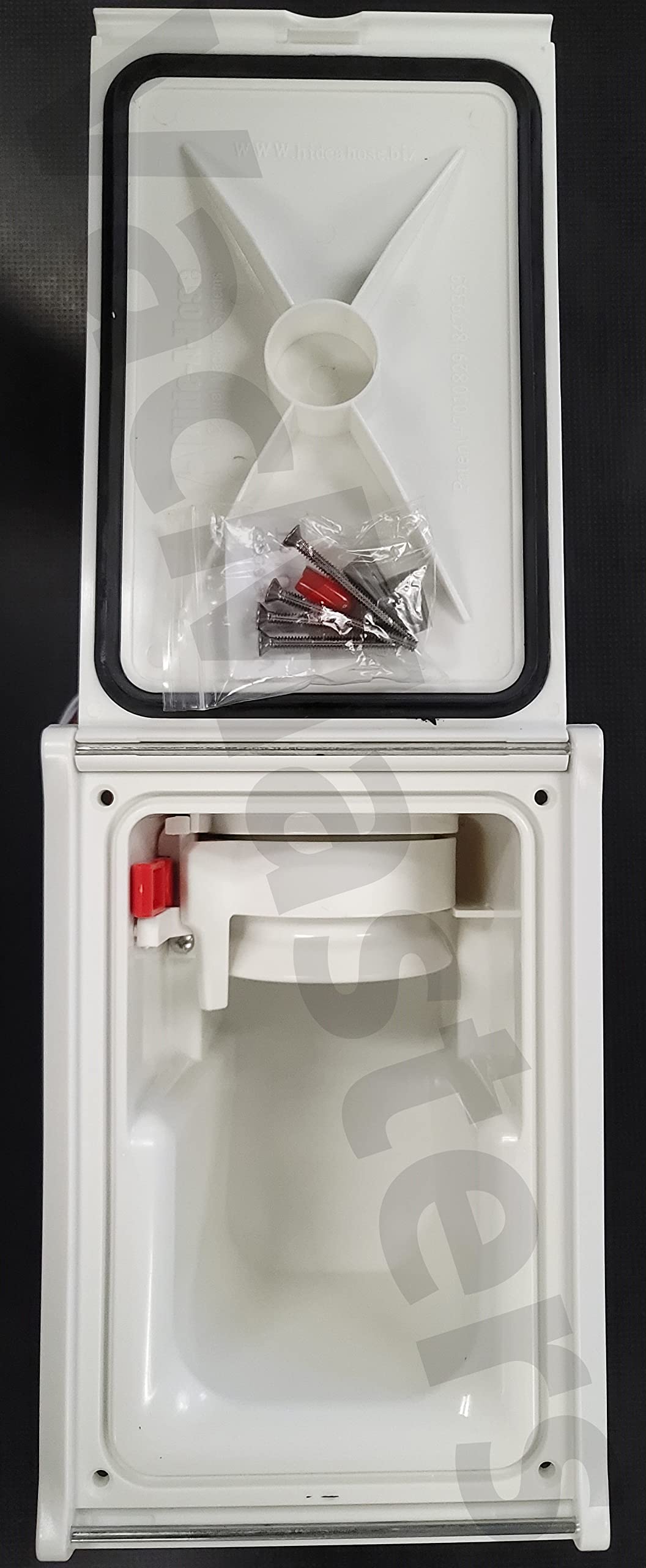 Hide-a-Hose Valve Trim Kit Replacement Part (White) - Compatible with HS4000W - Perfect for Central Vacuum System Repairs & Upgrades