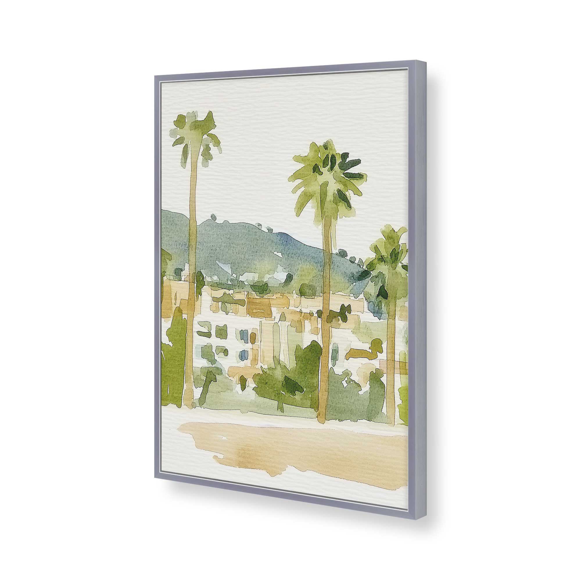 Desert Palms and Villas III Print - Stunning Landscape Wall Art for Home & Office Decor | Perfect for Living Room, Bedroom, or Office Wall Decorations