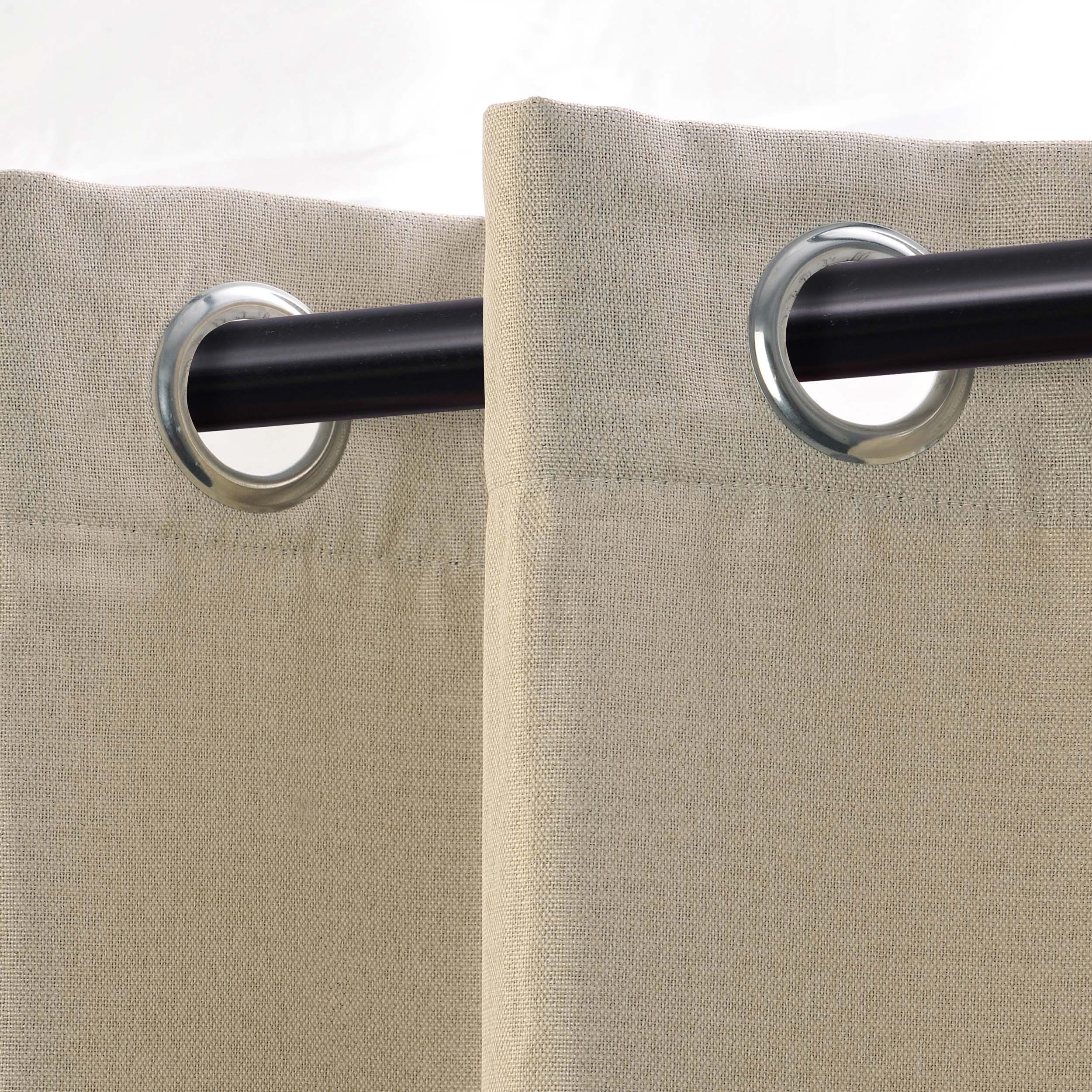 Premium Linen Pattern Blackout Curtains Set - Washable Room Darkening Window Treatments for Bedroom & Living Room - Noise Reducing & Energy Efficient Home Decor