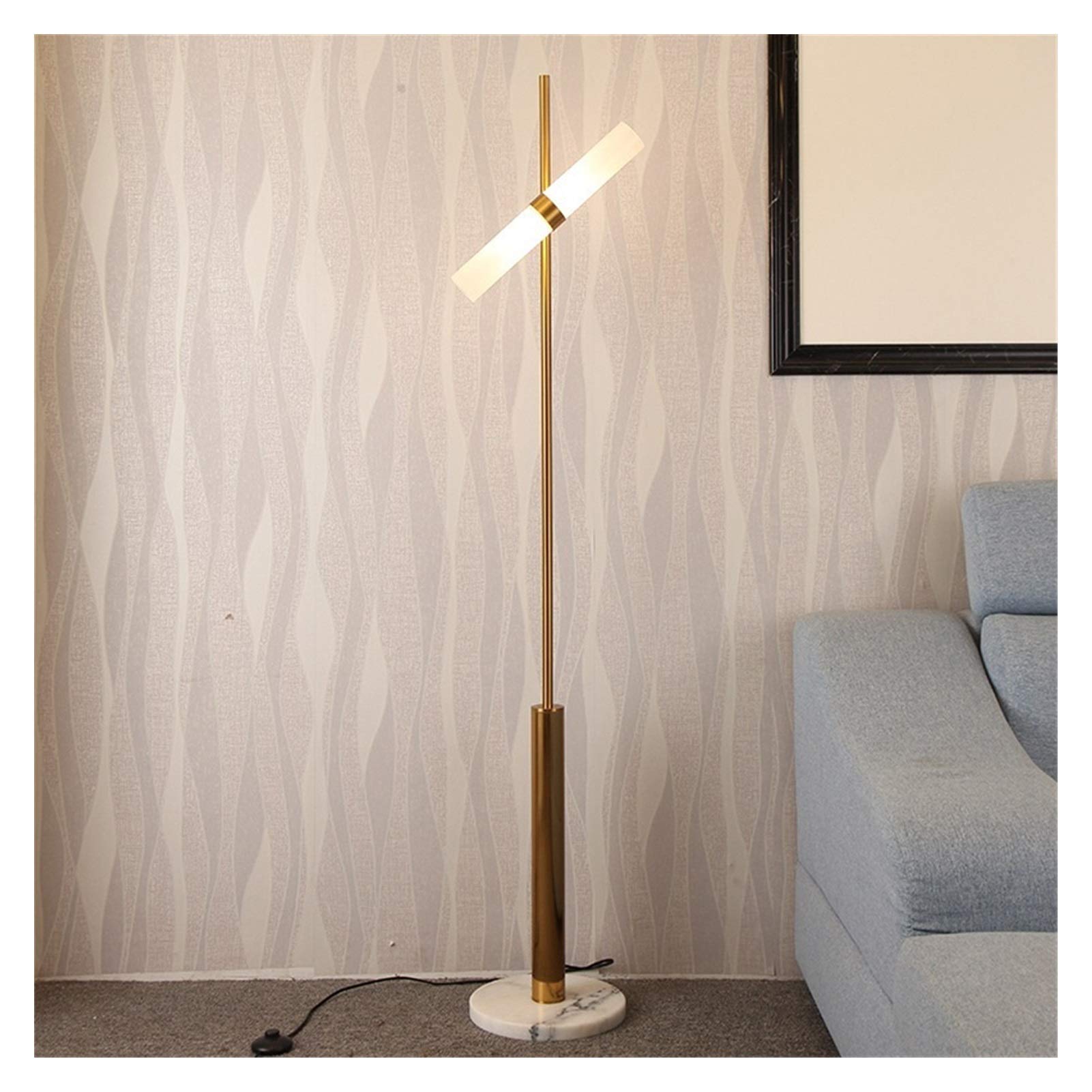 Modern Gold Floor Lamp with Remote Control - Adjustable LED Lighting for Living Room, Bedroom & Office - Nordic Style Creative Standing Lamp for Home Decor