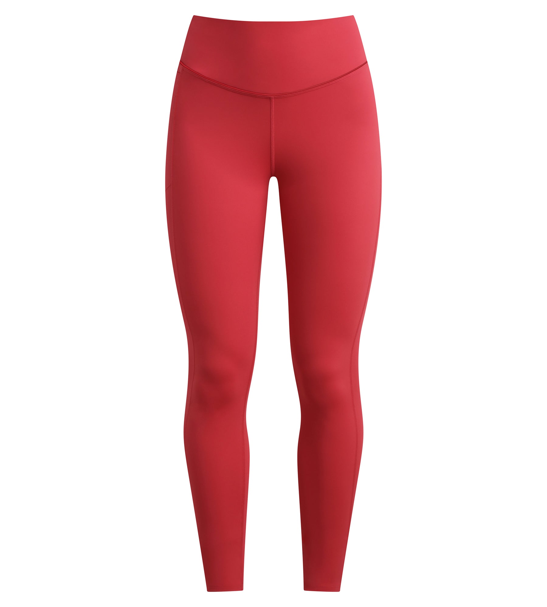 Red Sculpting Microfiber Sports Leggings for Women - Perfect for Yoga, Running & Gym Workouts