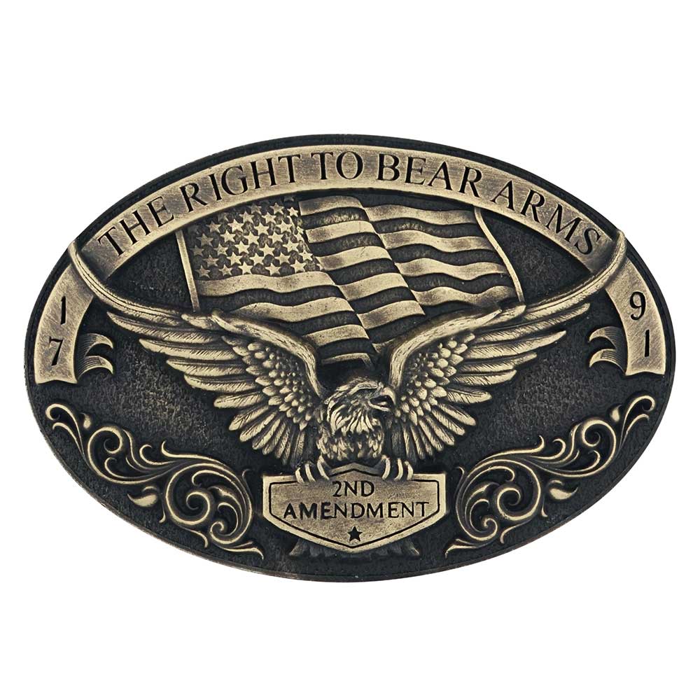 Soaring Eagle Arms Attitude Belt Buckle - Western Style Cowboy Belt Buckle for Men - Perfect for Rodeo, Country Music Festivals & Outdoor Adventures
