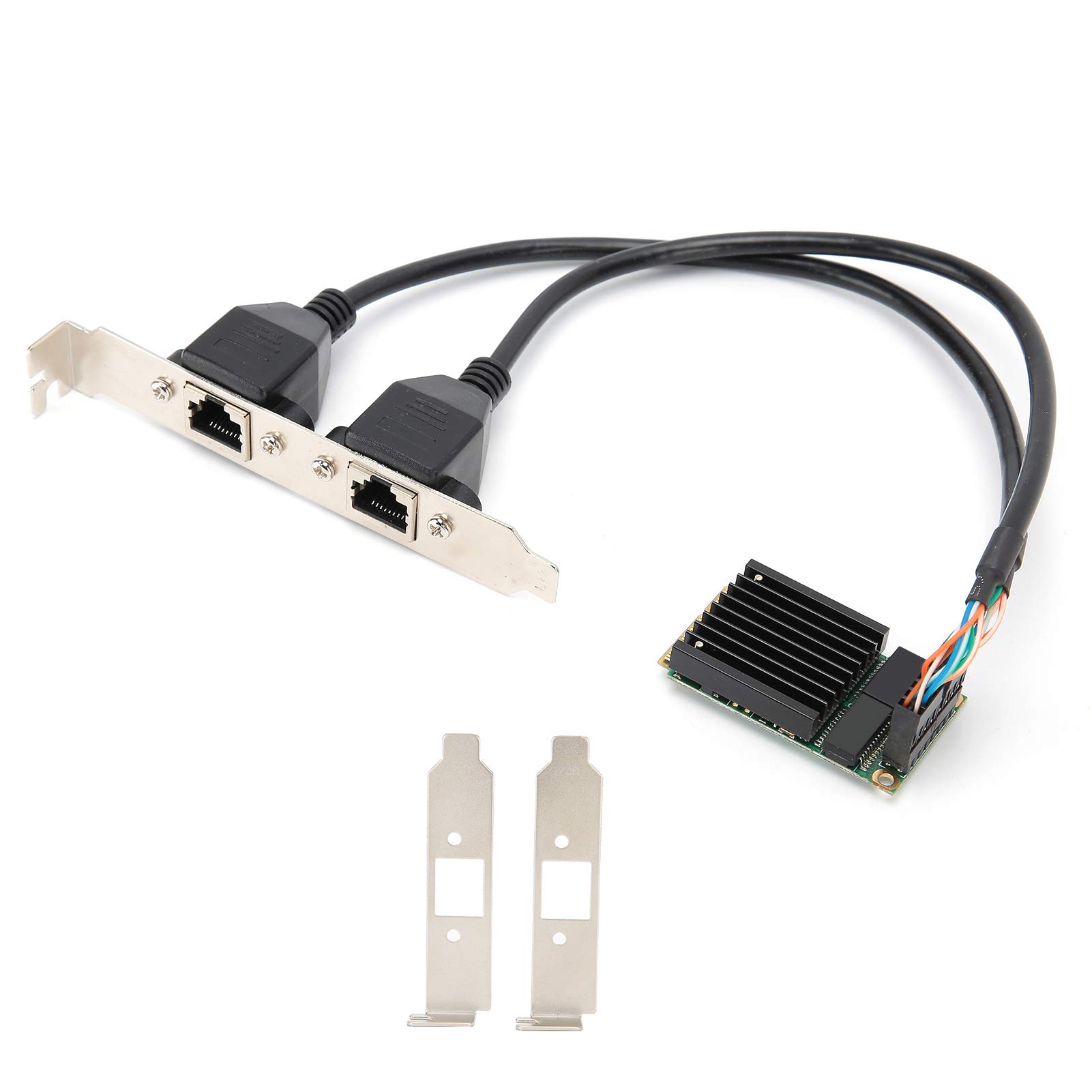 Mini PCIe Gigabit Ethernet Network Card - Dual RJ45 Port, 10/100/1000Mbps, Intel 82583V Chipset Compatible with Linux - Ideal for Industrial PCs, Servers & Embedded Systems