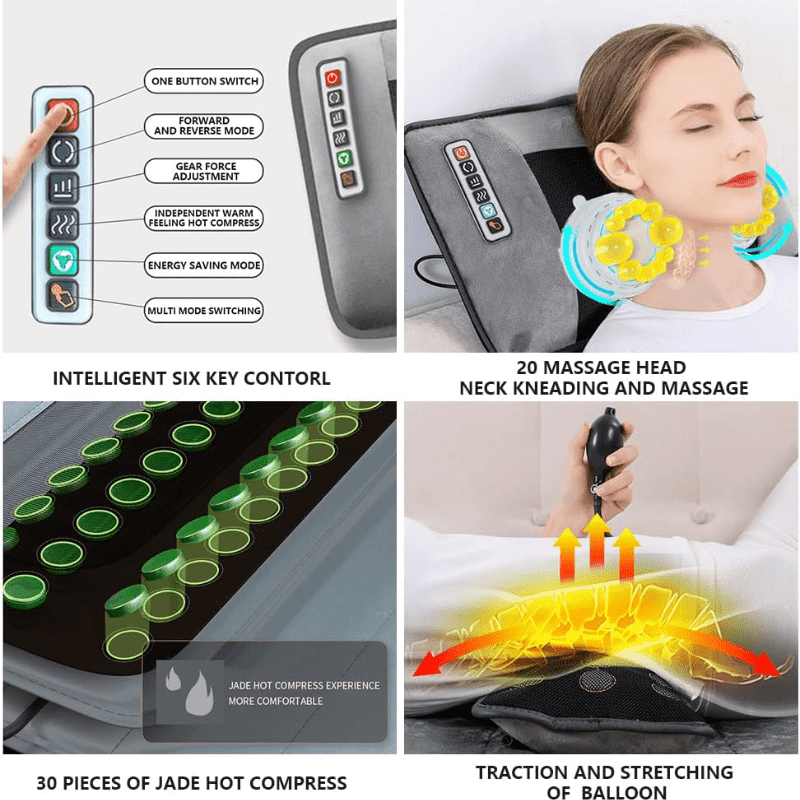 10 Vibrating Motors Full Body Massage Mat with Heating - Pain Relief Heated Mattress Pad for Back, Neck & Shoulder - Perfect for Home Relaxation & Muscle Recovery