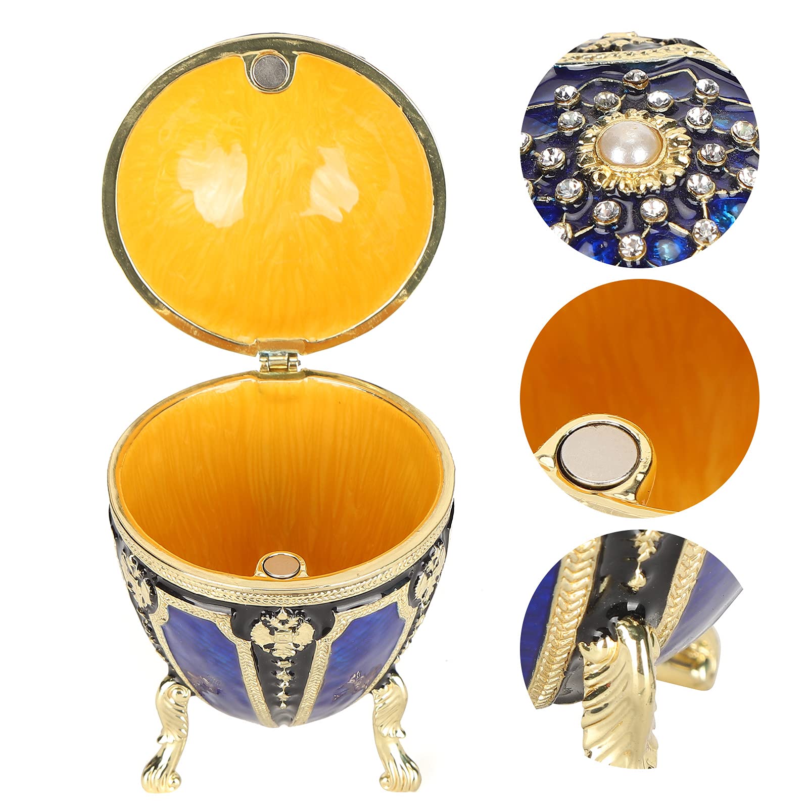 Egg-Shaped Jewelry Holder - Durable, Eco-Friendly Hinged Trinket Box for Earrings, Rings & Necklaces | Perfect for Home Decor, Gift Giving & Party Favors