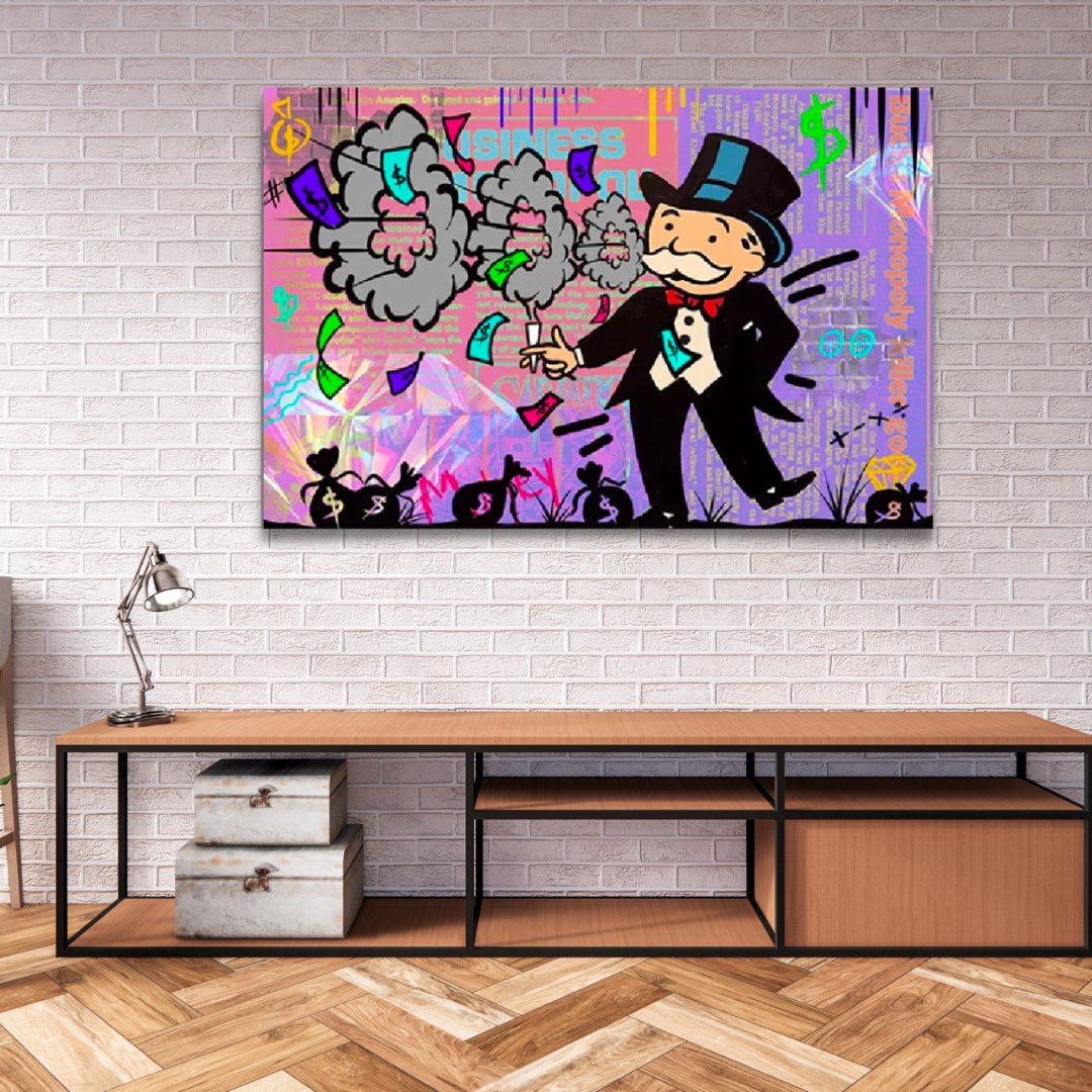 Alec Monopoly Man Hoops - Limited Edition Urban Art Basketball Hoop for Home & Street Decor | Perfect for Game Rooms, Urban Themed Spaces & Art Collectors
