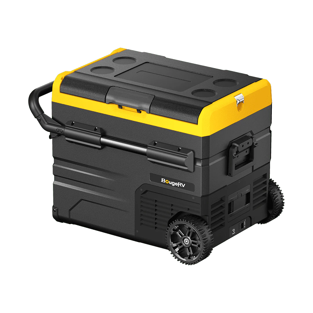 BougeRV CR45 48 Quart Dual Zone 12V Portable Fridge Freezer for Car, RV, Camping & Outdoor Adventures - Compact Electric Cooler for Road Trips, Tailgating & Off-Grid Living