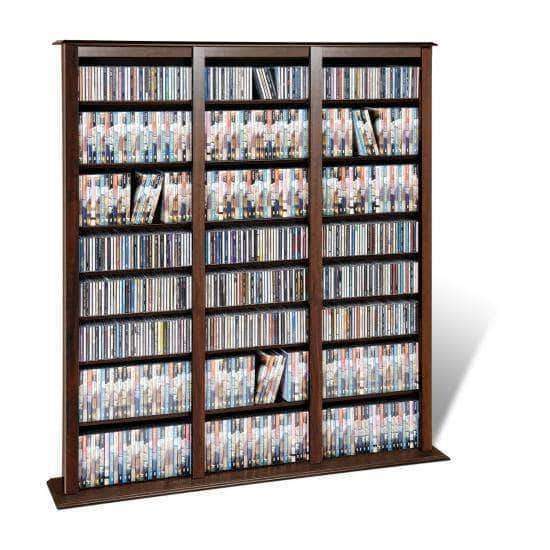Triple Width Barrister Bookcase Tower - Customizable Storage for Home & Office - Perfect for Books, Collectibles & Display