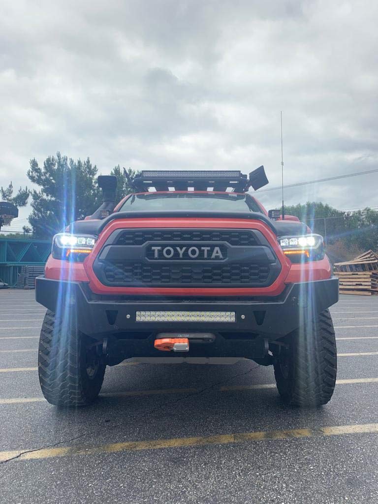 Alpha Owls Quad-Pro LED Headlights for 2016-2023 Toyota Tacoma - White LED Light Bar & Sequential Turn Signals | Perfect for Off-Road & Night Driving
