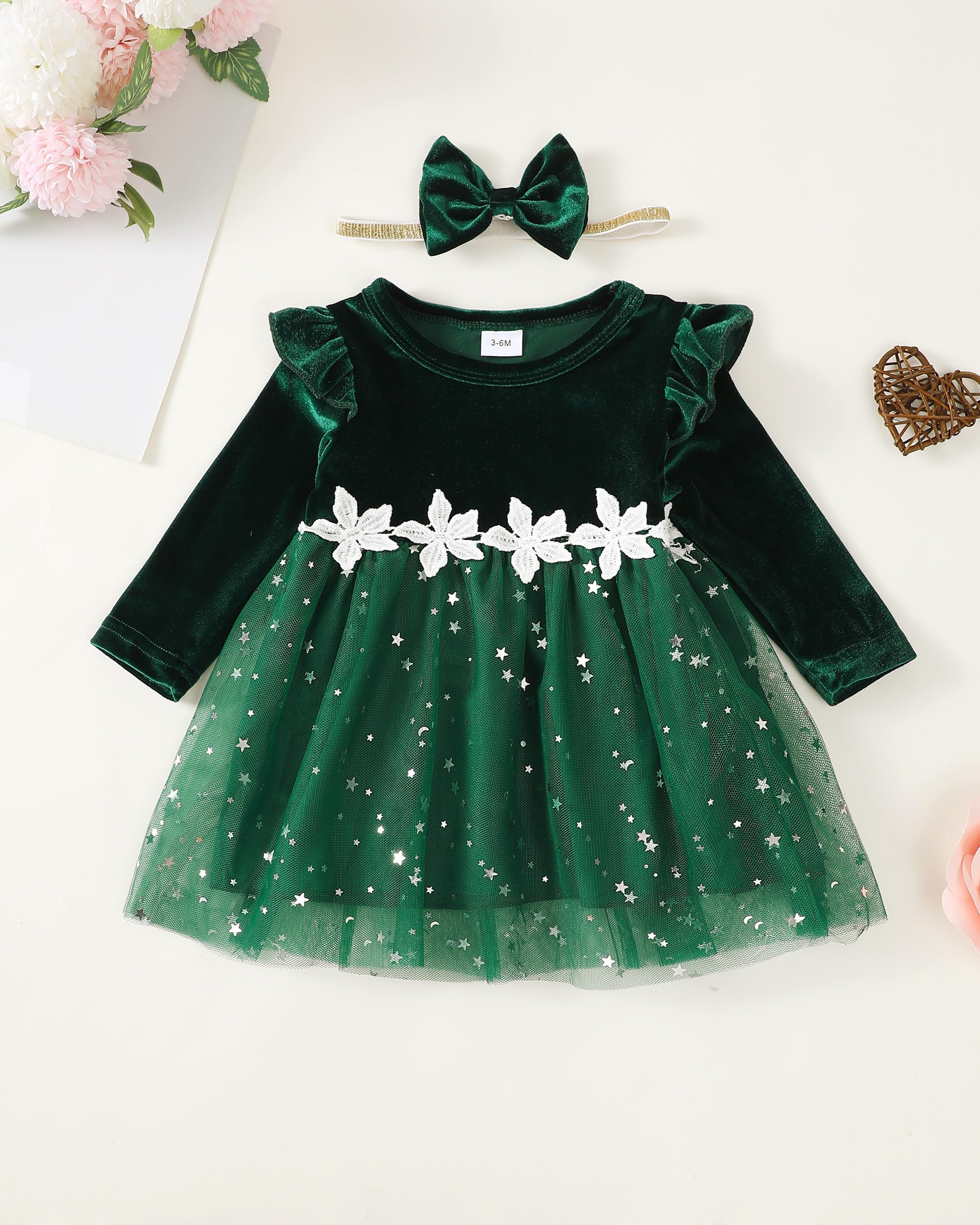 Baby Girl Dresses 3M-3 Years | Princess Tulle Wedding Dress Outfits for Toddler Girls | Perfect for Birthday, Photo Shoots & Special Occasions
