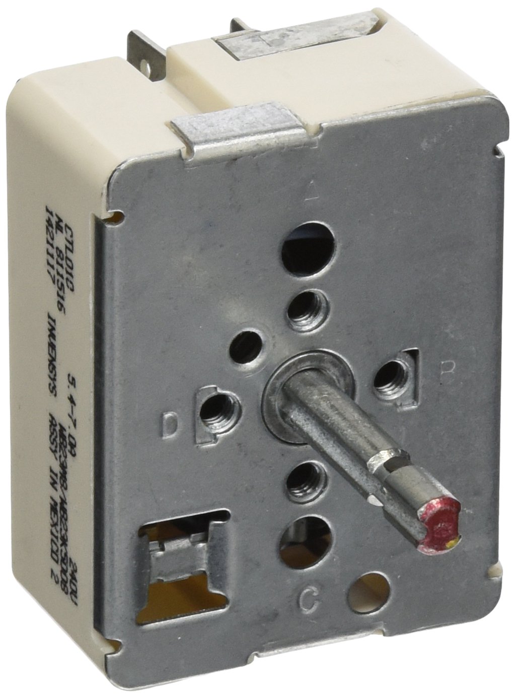 GE WB23M8 Replacement Surface Element Switch for Electric Ranges - Compatible with GE Stoves, Cooktops & Ovens - Perfect for Home Kitchen Repairs & Appliance Maintenance