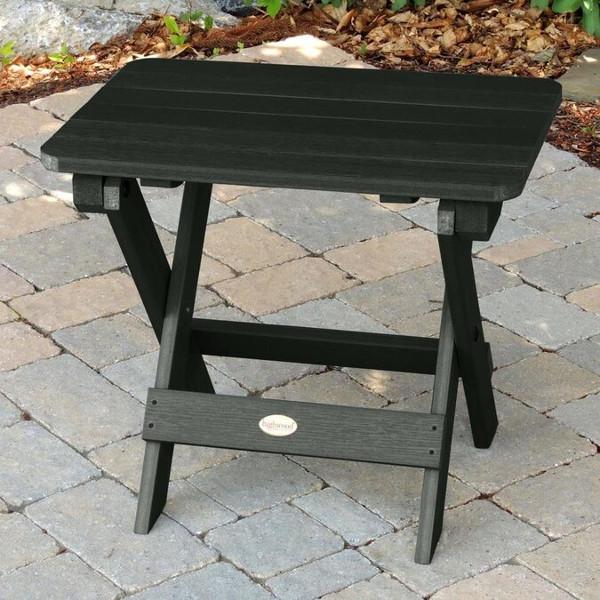 Portable Outdoor Folding Adirondack Side Table - Lightweight Patio Furniture for Camping, Beach, Garden & Poolside Use
