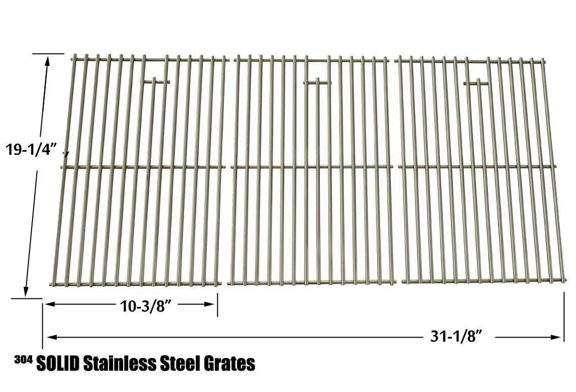 Charmglow 720-0536 BBQ Gas Grill Replacement Parts Kit - 4 Stainless Steel Burners, Heat Plates & Cooking Grates - Perfect for Outdoor Grilling, Backyard BBQs & Patio Parties