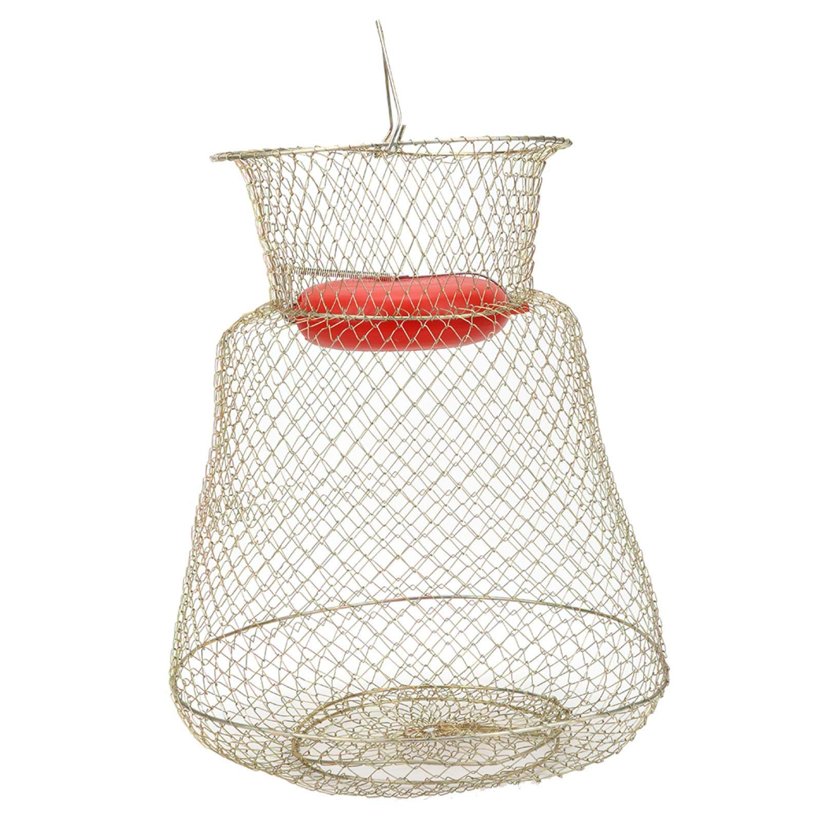 Foldable Crab Trap - Portable Bait Fishing Net with Durable Cast Mesh for Sea & Coarse Game Fishing (33cm Diameter) | Perfect for Fly Carp, Beach Crabbing & Outdoor Fishing Adventures