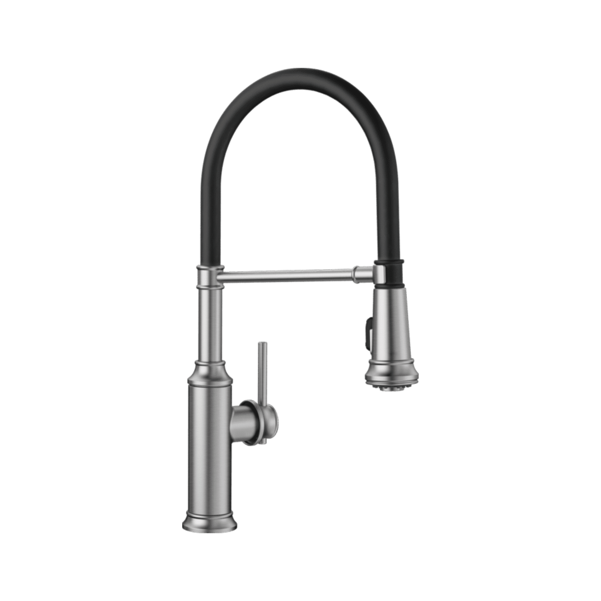 Blanco Empressa Semi-Pro Kitchen Faucet - High Arc Pull-Down Sprayer, Stainless Steel, Commercial-Grade for Home & Restaurant Use