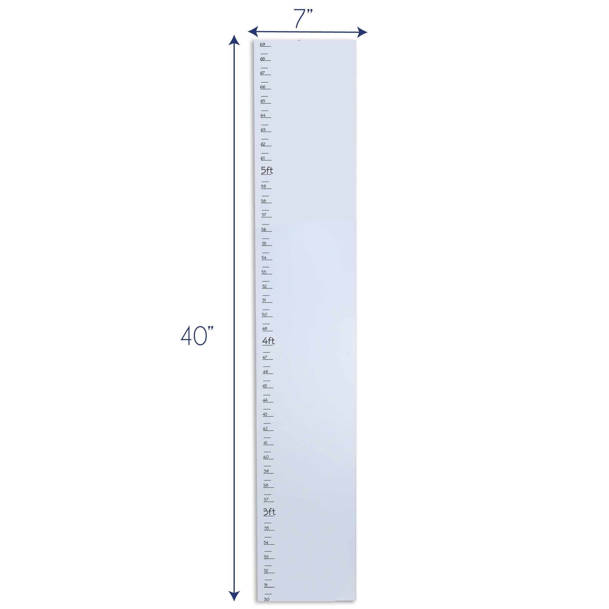 Personalized White Growth Chart for Kids - Teepee Aqua Mint 2 Height Measuring Ruler - Perfect for Nursery, Bedroom & Playroom Decor - Track Your Child's Growth Milestones