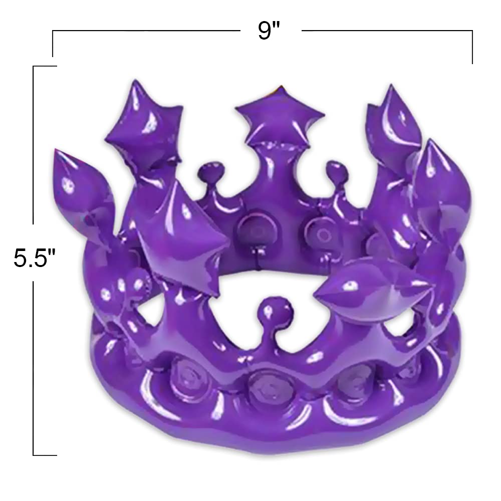 **ArtCreativity Inflatable Crown Set of 4 - Vibrant Princess Party Decorations for Kids & Adults, Fun Pool Toys & Birthday Accessories - Perfect for Pool Parties, Birthdays & Themed Events**