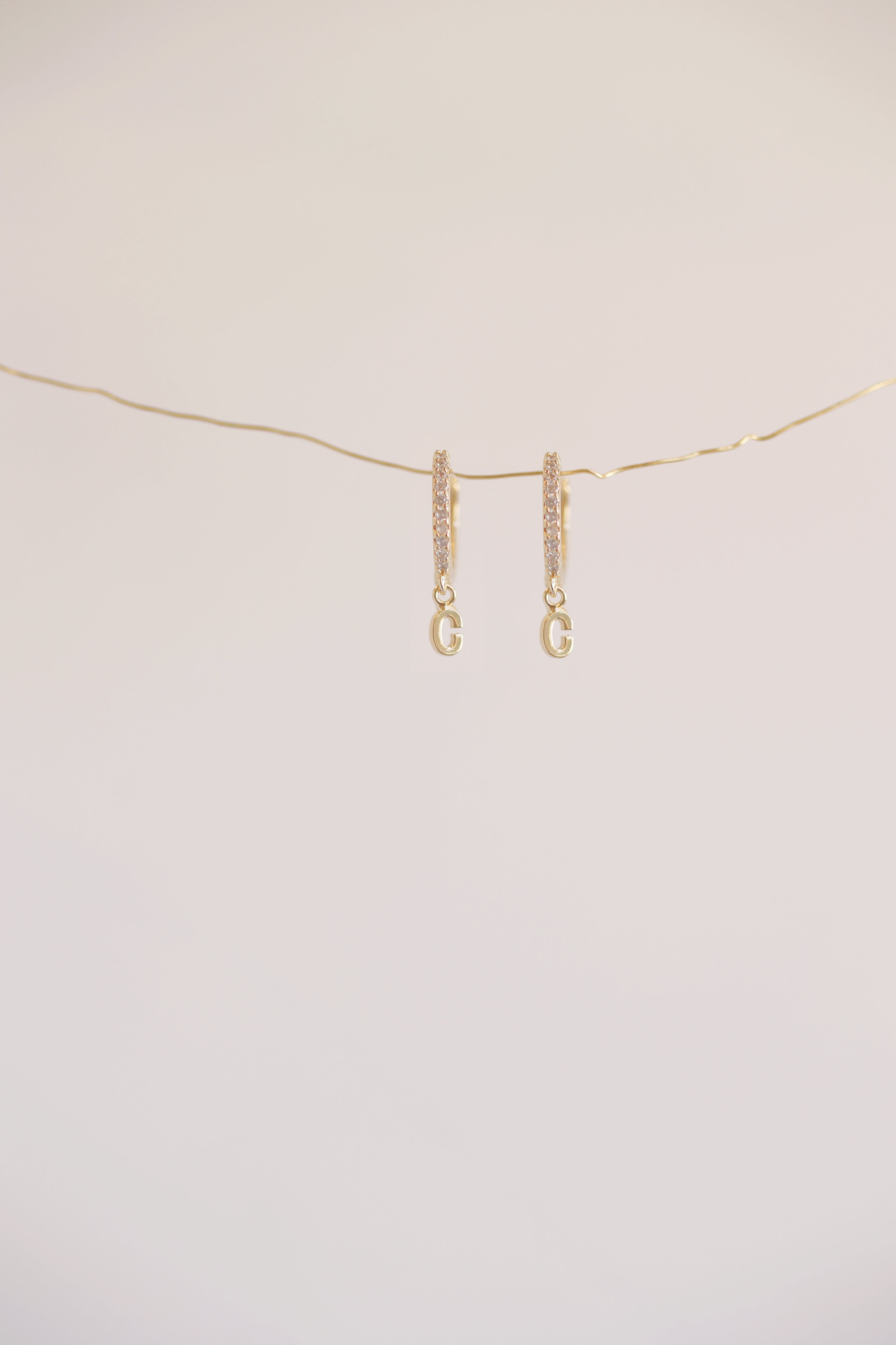 Mini Monogram Huggie Earrings - Personalized Gold Plated Hoop Earrings for Women, Perfect for Everyday Wear & Gifts