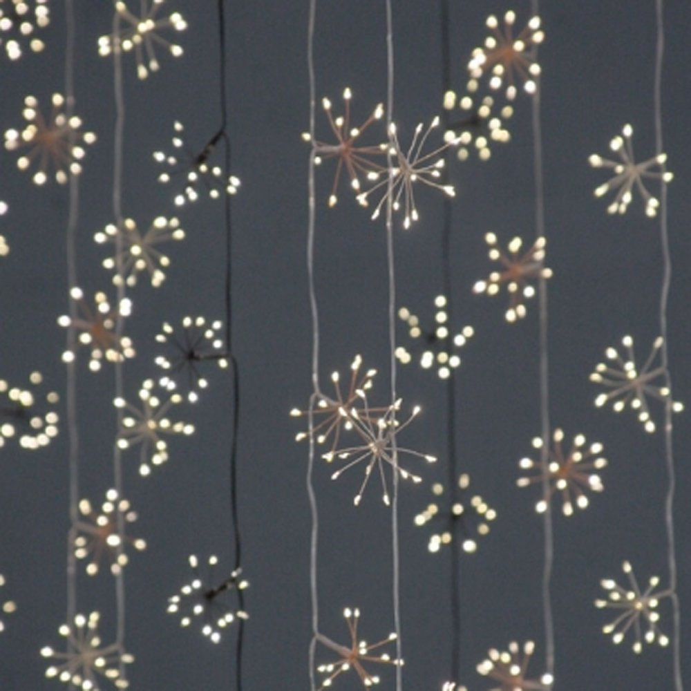 Black Starburst Fairy Lights - 100 LED Battery Operated String Lights for Bedroom, Wedding, Party Decor - Indoor & Outdoor Waterproof Christmas Lights for Home, Garden, Patio Decoration