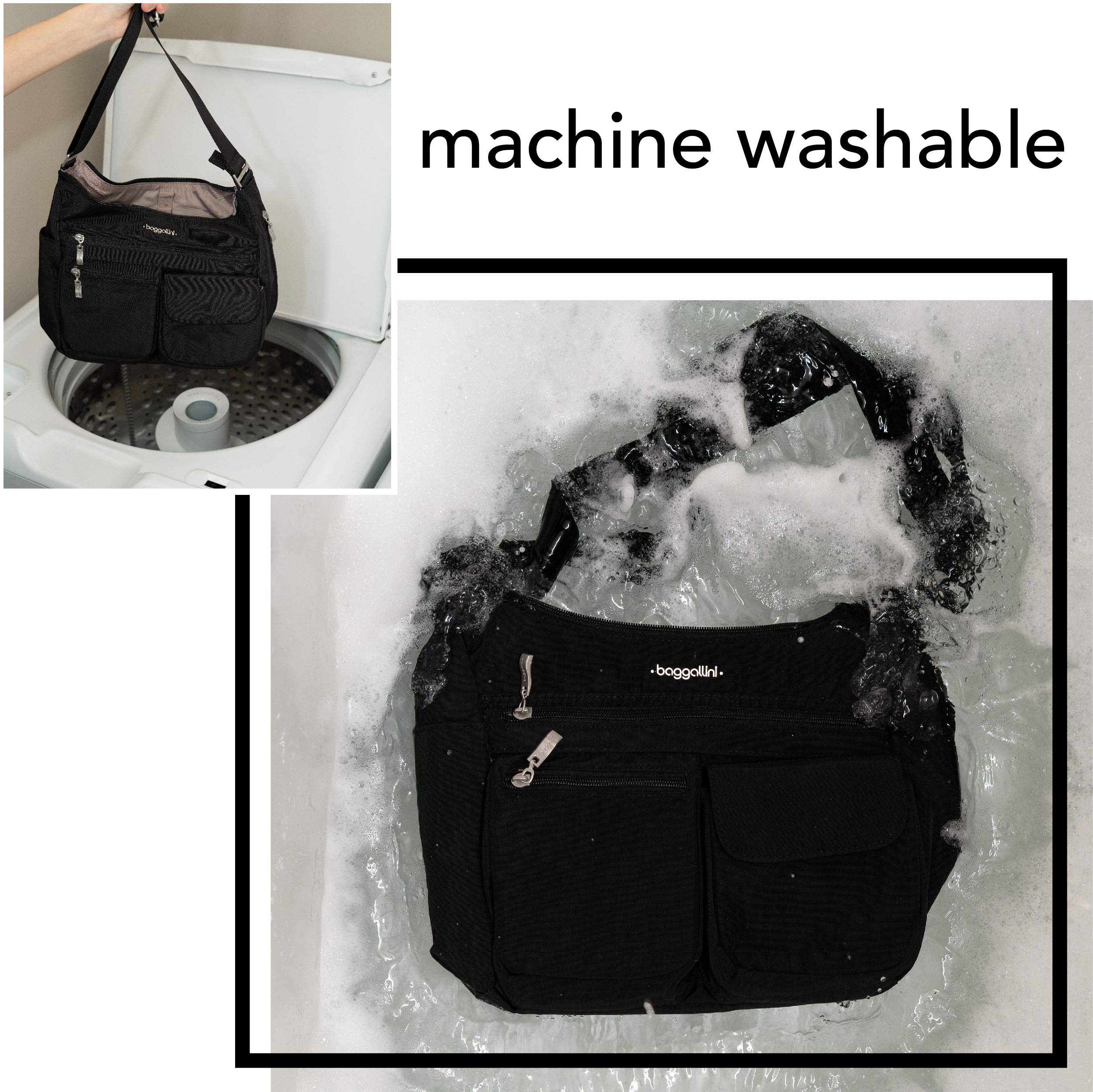 Baggallini Large Zipper Crossbody Bag for Women - Stylish & Secure Travel Purse for Everyday Use, Commuting, and Vacations